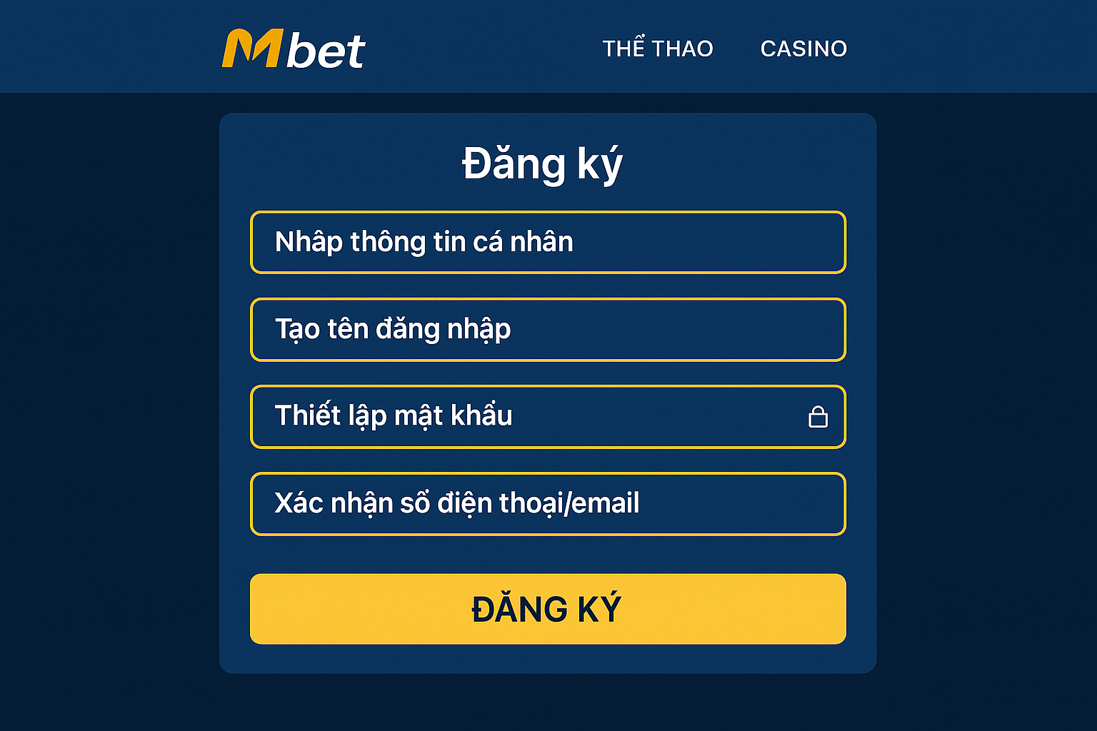 Hình ảnh Các Bước đăng Ký Tài Khoản Mbet Nhanh Chóng trong bài viết Mbet – Nhà Cái Cá Cược Trực Tuyến Uy Tín Hàng Đầu Châu Á. Mbet – Nhà Cái Cá Cược Trực Tuyến Uy Tín Hàng Đầu Châu Á - Hình ảnh minh họa về Blog May88 trên May88.